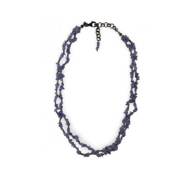 Doug Paulus Sterling Tanzanite Double Strand Necklace | Adjustable Up to 20" | V - Picture 1 of 8
